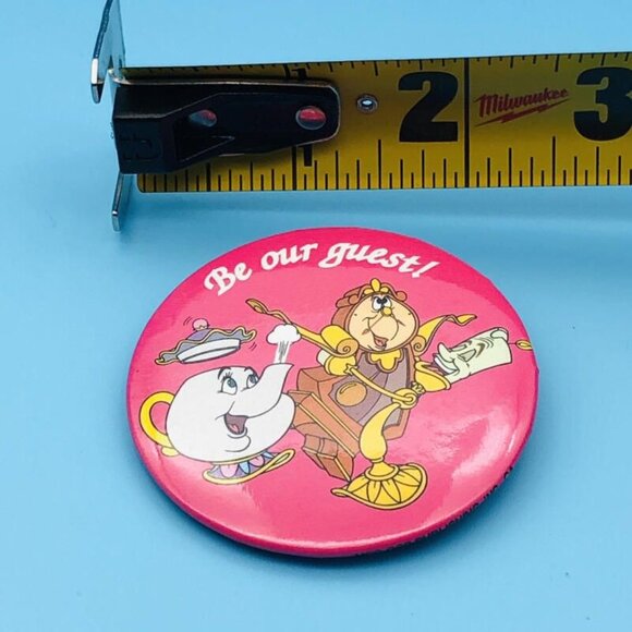 Disney "Be Our Guest!" Pin Button Pinback Beauty and the Beast - Picture 4 of 4
